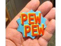 Paintball badge - PEW PEW by iplo