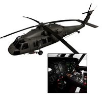 UH-60 Blackhawk with nice interior3d model