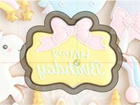 Happy Birthday Plaque with Bow by jenniferalcala