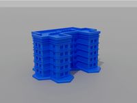 6mm Residential Tower 1B - 9 Hexes by RainingFire