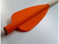 Crossbow bolt fletching for 1/2" shaft - spiralize/vase mode by agmcmll