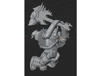 Aggressive Space Metalhead with Guitar by xxLocoxx