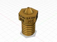 Modeled nozzle - E3D M6 - 0.4 mm by Wisblade