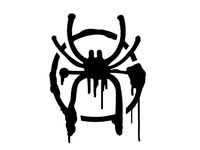 Miles Morales spider man logo stencil by Longquang