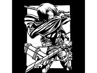 A.O.T Mikasa Ackerman stencil by Longquang