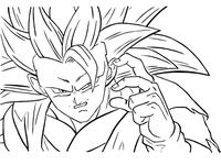 SS3 Goku stencil 7 by Longquang