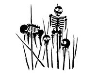 Spiked Skeleton stencil by Longquang