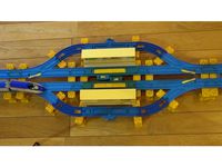 A rail that converts a turn-out rail into an island-type home installation rail for PlaRail ターンアウトレールを島式ホーム設置用レールに変換するレール by hjfuji