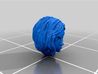 Human 28mm Female Head Heroic Scale by chrometitan
