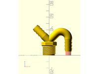 G1/2 to Y 10mm Barbs with rigid bend by gnif