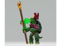 Simgara Aremagspawn, Half Dragon Turtle/Tortle mage-druidess of Nathair Sgiathach, winged serpent god of faerie dragons by sleyvas