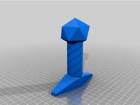 Dice Dagger, Sword, Tube, Thing! hilt with D20 shape pommel by NarcolepticInsomniac