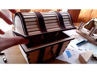 laser cutting pirate chest with key/treasure box by tingoyeh