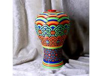 Korean traditional vase_Dancheong pattern (Multi color) by Stellamove