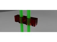 6mm PVC dual hose mounting bracket by seaton