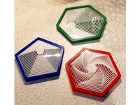 Satisfying Hexagon coaster by jnalezny