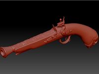 Skull flintlock pistol by Ill_Drakon