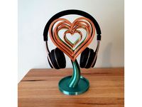 Love Hearts Headphone Stand by CheesmondN