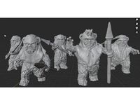 Ewok Warriors (star wars legion scale) by McAnultyMiniatures