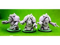 Space Orcs in snazzy armour by jazzmantis