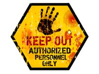 Keep Out Sign Multicolor by xseven7