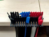 Holder for Lab Cables and Crocodile Clips (Hirschmann, Axiomet) by RoberRiho