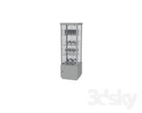 Glass showcase with a narrow drive