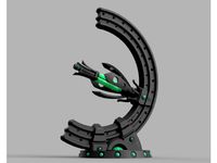Space zombies Unsupportive turret by Azathot57