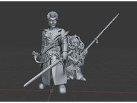 myron and unknown alien by MrOrangeJumper