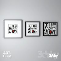Art.com-THE ANSWER IS LOVE GRUNG SQUARE