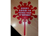 Covid-19 Birthday cake topper by JFormica