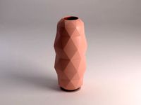 CERAMIC VASE---Triangular relief