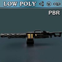 Machine gun (low poly)