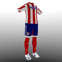 soccer kit, clothes, atletico madrid - shirt shorts shoes