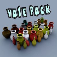 Vase cartoon pack low poly
