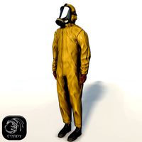 Man in Hazmat suit simple