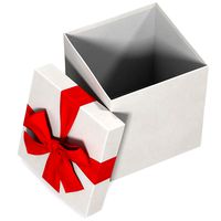 Gift Box Open White 3