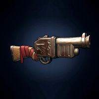 Stylized hand painted low poly weapon gun