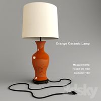 Orange Ceramic Lamp