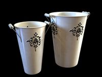 White Metal buckets