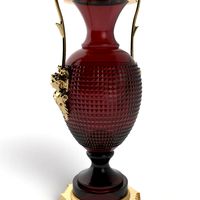 Ornate Crystal & Bronze Urn