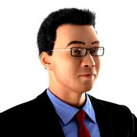 Asian Businessman Rigged 3D Model