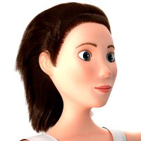 Cartoon Girl 3d model NoRig