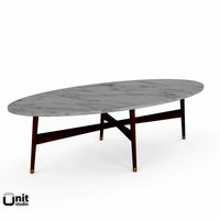 Reeve Mid-Century Oval Coffee Table by West Elm