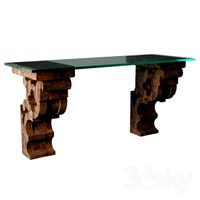 Restoration hardware Corbel glass console