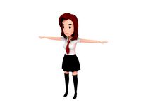 Cartoon Girl 020 SchoolGirl