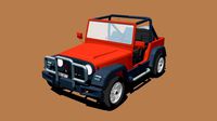 jeep low poly 4x4