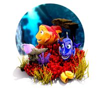 cartoon fish underwater scene RIGGED