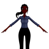Cartoon Business Woman 2b