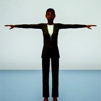 Low Poly Suit Woman